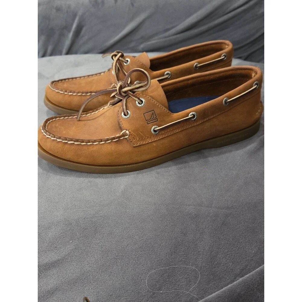 Sperry Top-Sider Authentic Original 2-Eye Boat Shoes Men's Size 11 Brown Leather
